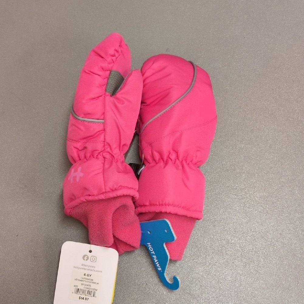 Kids Pink Mittens